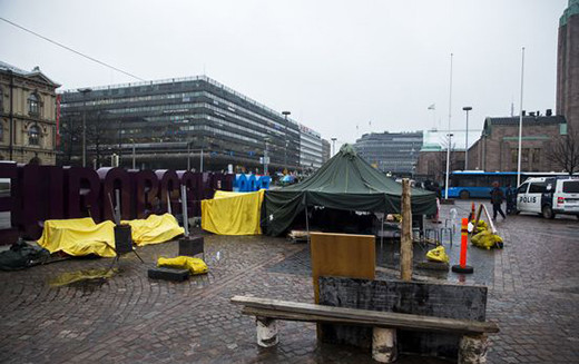  Helsinki'nin göbeğinde mülteci rezaleti